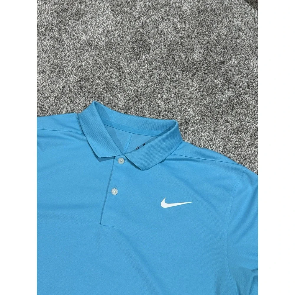 Nike Performance Dri-FIT Polo Shirt Mens Size Small Blue Short Sleeve